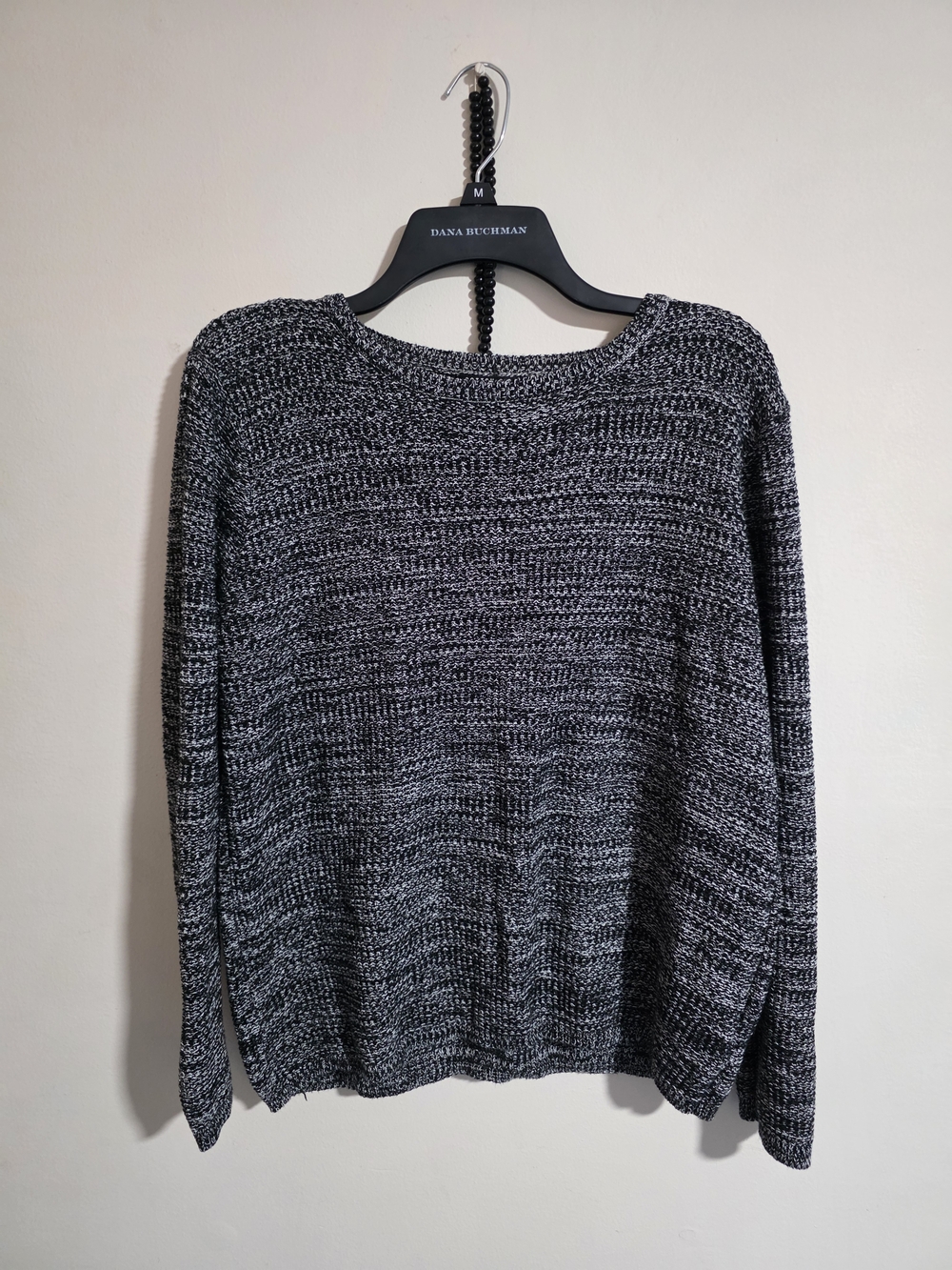 Cotton On Black and White Marled Crew Sweater